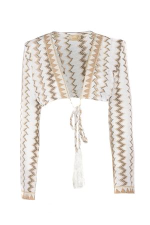 Short white cotton-blend cardigan PHO FIRENZE | 4323095MIAMI